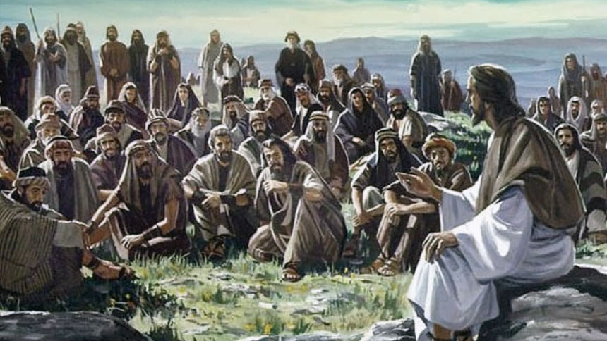 Gesù parla alla folla